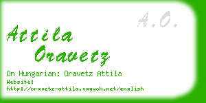 attila oravetz business card